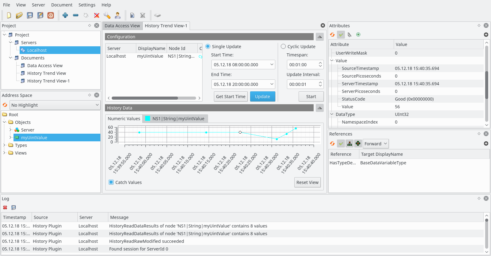 Initial support for servers with historical data access in open62541 2 basysKom, HMI Dienstleistung, Qt, Cloud, Azure